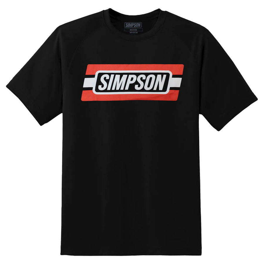 SIMPSON RED WHITE STRIPE TEE BLACK