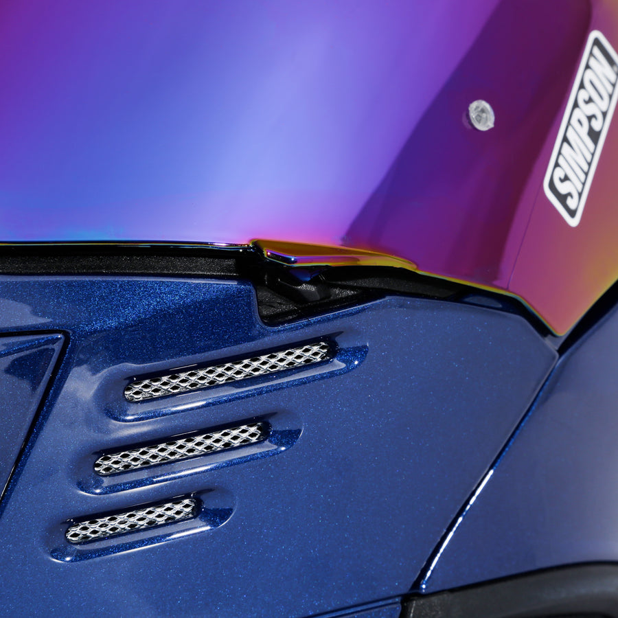 Limited Edition Fly By Metallic Navy Blue Simpson Mod Bandit Helmet