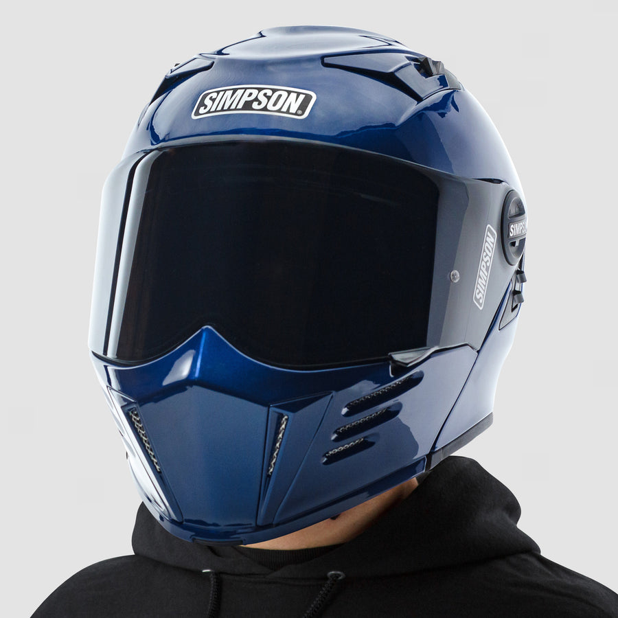Limited Edition Fly By Metallic Navy Blue Simpson Mod Bandit Helmet
