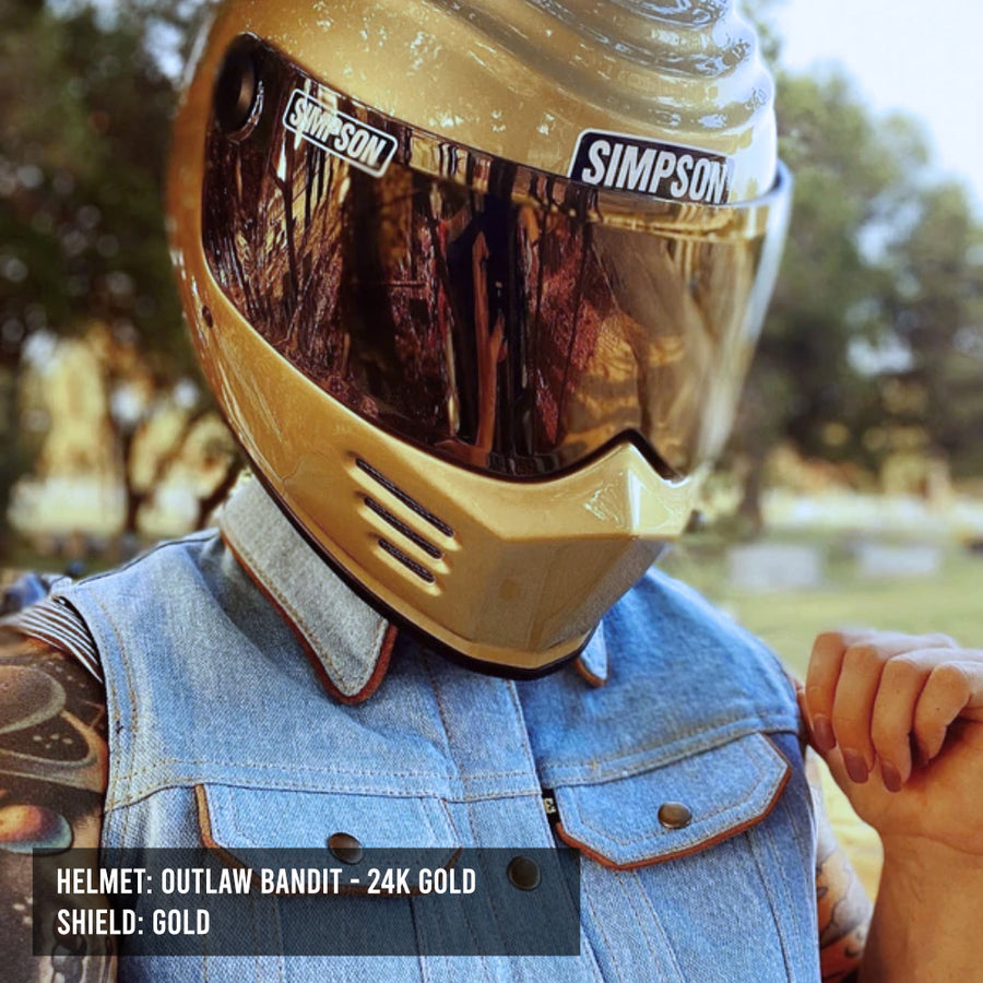 Simpson Outlaw Bandit Helmet Gen 2 - 24K Gold