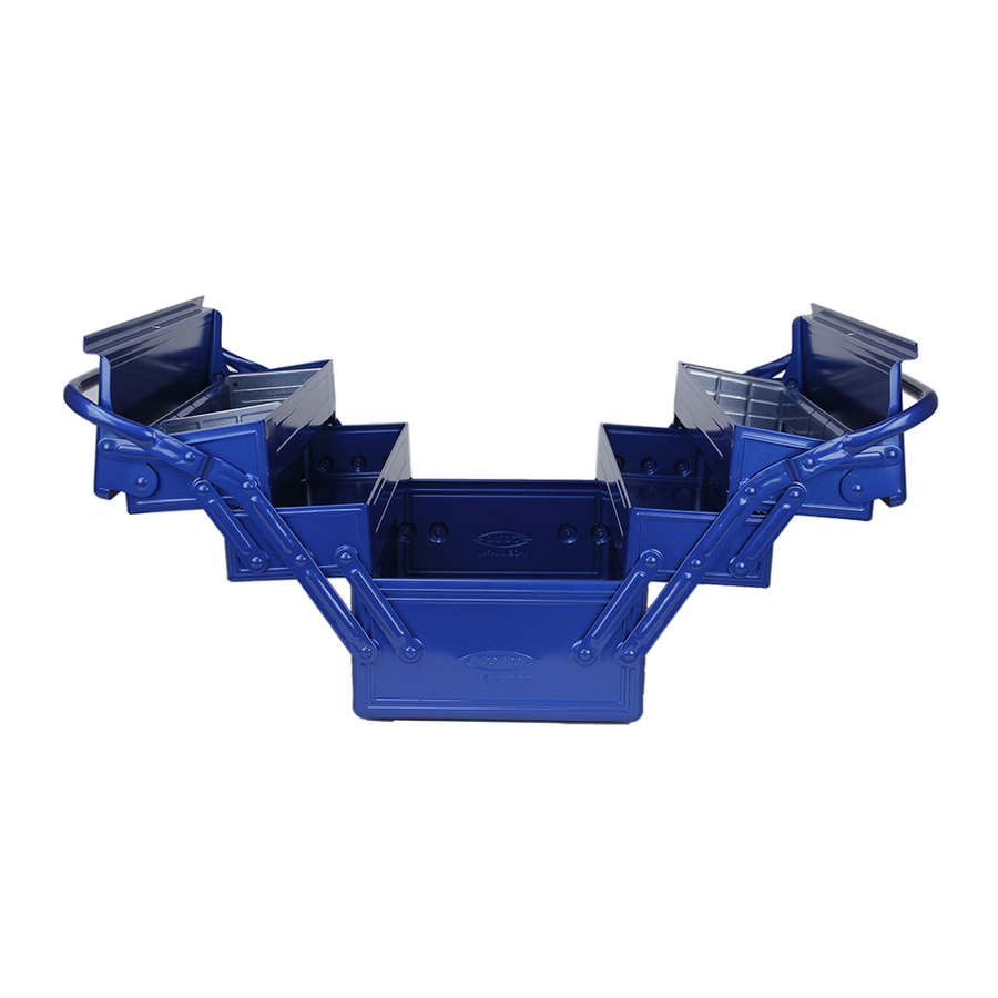 TOYO STEEL MEDIUM ULTIMATE MOTO TOOLBOX WITH 3 CANTILEVER TRAYS - BLUE