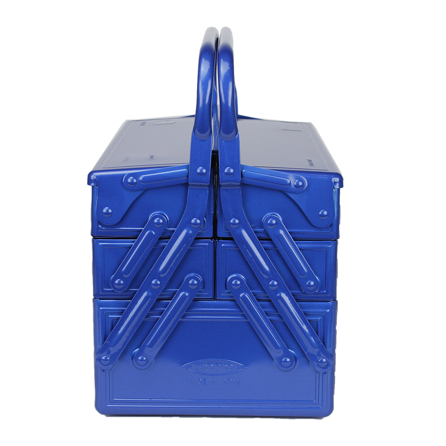 TOYO STEEL MEDIUM ULTIMATE MOTO TOOLBOX WITH 3 CANTILEVER TRAYS - BLUE